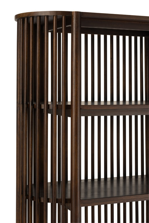 J-Line rek Conie 5 Planken - hout - donkerbruin