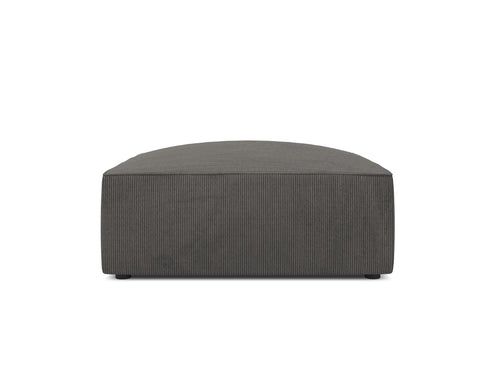 Micadoni Poef Ruby ribfluwelen, donkergrijs - 93x93x40cm
