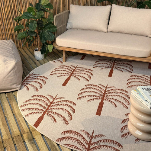 Rond buitenkleed Oase roest - Interieur05 - 200 x 200 cm - vtwonen shop