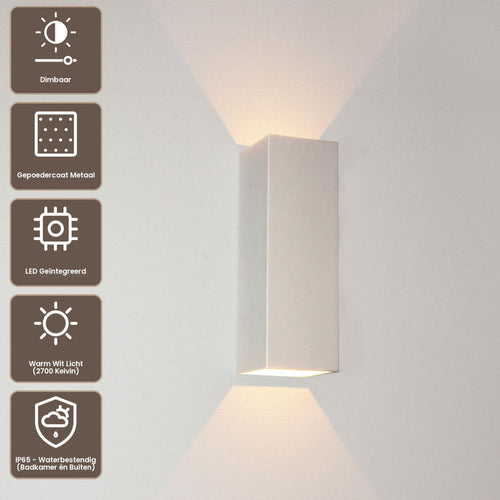 Artdelight Wandlamp Vegas 150 - Wit