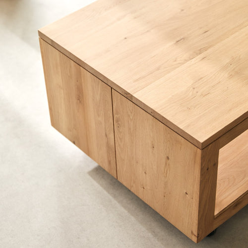 Tikamoon Rechthoekige salontafel van massief eikenhout - Naturel