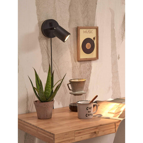 GOOD&MOJO wandlamp Java - zwart - Ø12cm - vtwonen shop