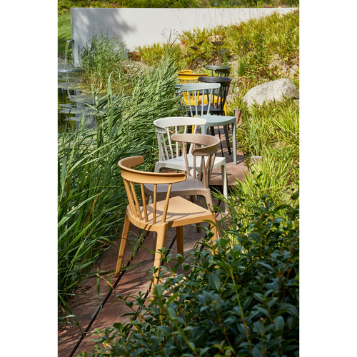 WOOOD tuinstoelen Bliss - Plant Fiber - Bruin Melange - Set van 6