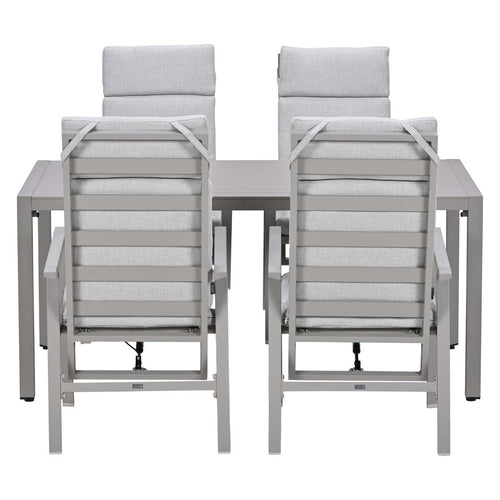 Garden Impressions Tuinset Kasper 5-delig - tuintafel 160x84 cm taupe