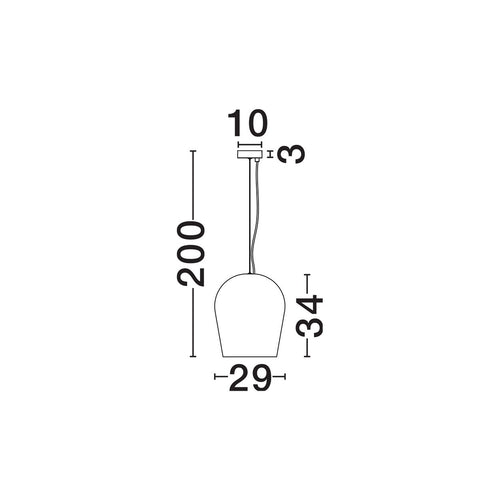 Nova Luce OMIO 29 cm koepelvormige hanglamp voor plafond, rood zandsteen, E27, 1x12W, IP55