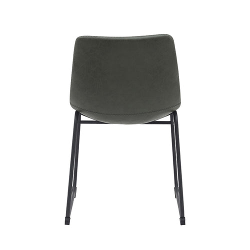 LABEL51 Eetkamerstoel Risto - Donkergroen PU-Leer - Set van 2 - vtwonen shop