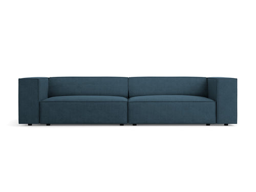 Cosmopolitan Design Bank Arendal 4-zits, chenille met ribbeleffect, marineblauw - 102x244x70cm