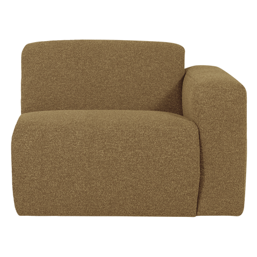 WOOOD 1-zits bank arm rechts Mojo Base - Bouclé - Geel/Bruin - 74x105x97