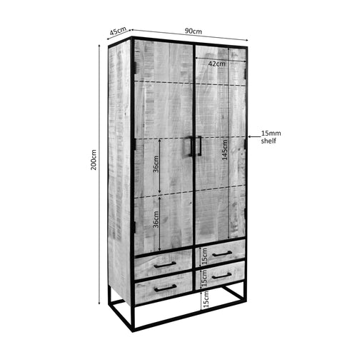 Starfurn kabinet Dakota - bruin - 45x90x200cm