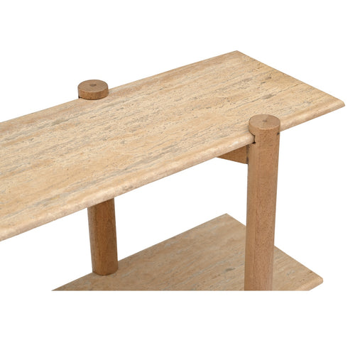 DÉJA Living Sidetable Aline - Travertin - Naturel - 120cm - vtwonen shop