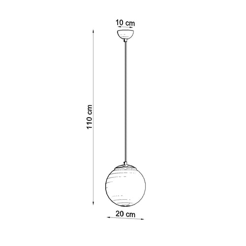 Sollux Lighting Hanglamp UGO 20 ultramarijn - 20x20x110cm