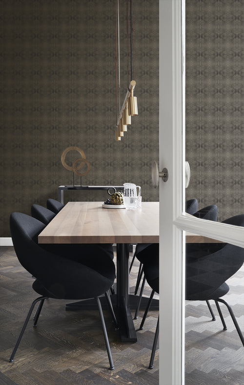 Origin Wallcoverings behang dierenhuidprint zwart en glanzend brons - 53 cm x 10,05 m - 347322 - vtwonen shop