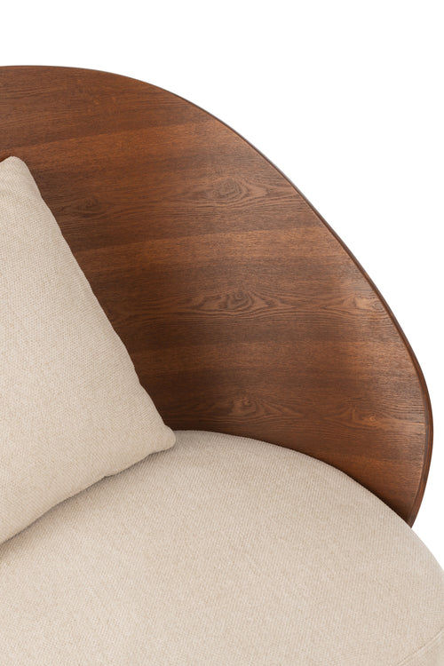 J-Line loungestoel - multiplex/metaal - bruin/beige