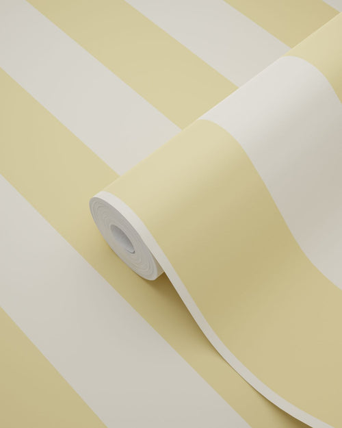 ESTAhome behang strepen geel en beige - 0.53 x 10.05 m - 132124