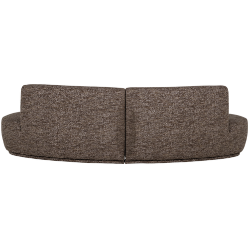 WOOOD half ronde bank 4-zits Batavier - Polyester - Bruin Melange - 74x254x122