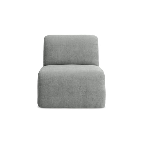 LaMiaSofa Bankmodule midden Cervo - chenille stof - grijs - 70x94x75