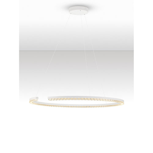 Nova Luce GREAMY Geïntegreerde LED-hanglamp voor plafond, zandwit, Triac dimbaar, 43W, 2795lm, 3000K