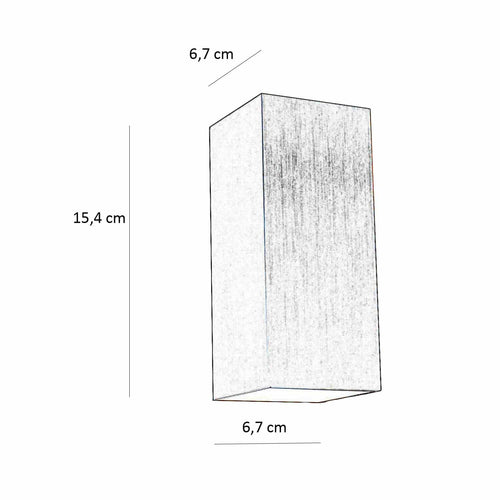 Artdelight wandlamp Dante - 2 lichts - 6.7  x 15.4   cm - champagne