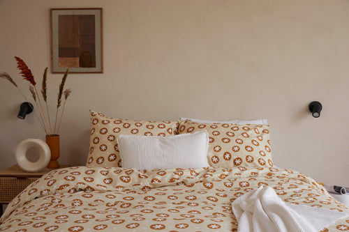 Walra - Dekbedovertrek Bubble Stars - 240x220 cm - Beige