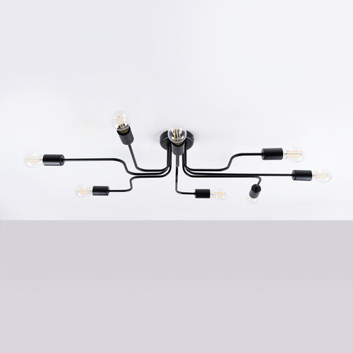 Sollux Lighting Kroonluchter VECTOR 8 zwart - 103x56x15,5cm
