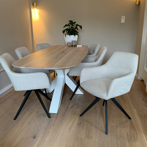 Kick draaistoel Tom Texture - Champagne - vtwonen shop