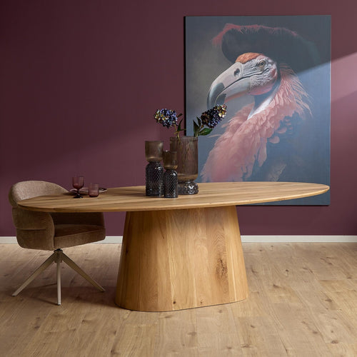 StarFurn Eettafel Riga - Ovaal Naturel Hout - 210x110x76cm