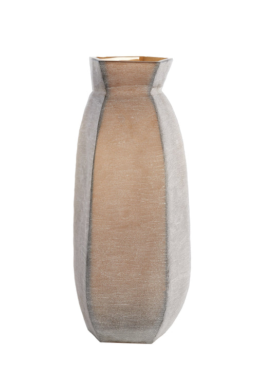 Light & Living vaas VELIKO - 24.5x22.5x50.5cm - bruin - vtwonen shop