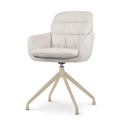 Nolon Nola-Mia draaibare eetkamerstoel beige - beige onderstel