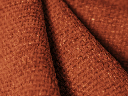 Cosmopolitan Design Panoramische hoekbank links Nolio 6-zits, chenille terracotta - 252x342x72cm