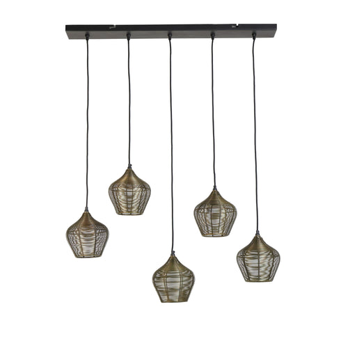 Light & Living hanglamp Alvaro - brons - 100x20x122cm - vtwonen shop