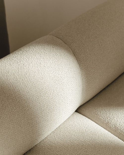 noo.ma Flom 3-zits slaapbank - Desert Beige Bouclé, 140x200 cm slaapfunctie