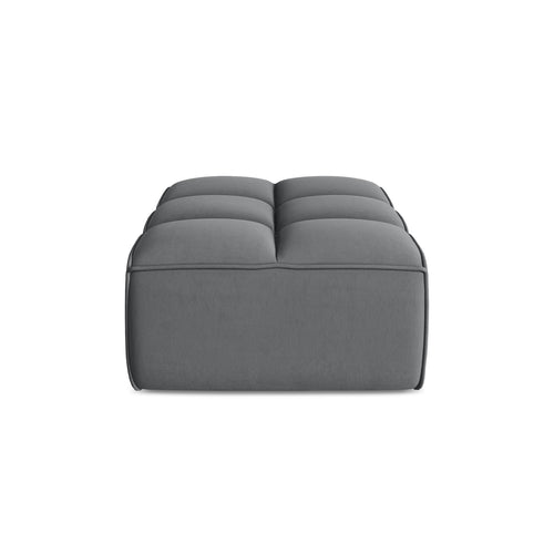 LaMiaSofa Poef Belluno - velours - staal - 80x93x43