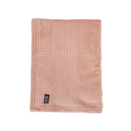 In The Mood Collection Joanne Fleece Plaid - L180 x B130 cm - Polyester - Perzik