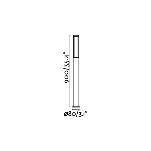 Faro Logar-2 - Hoge LED tuinpaal lichtgrijs IP54