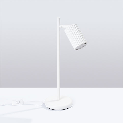 Sollux Lighting Tafellamp KARBON wit - 14,5x19,5x43cm
