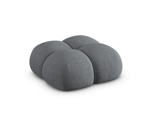 Cosmopolitan Design Poef Loretto structurele stof grijs - 90x90x40cm