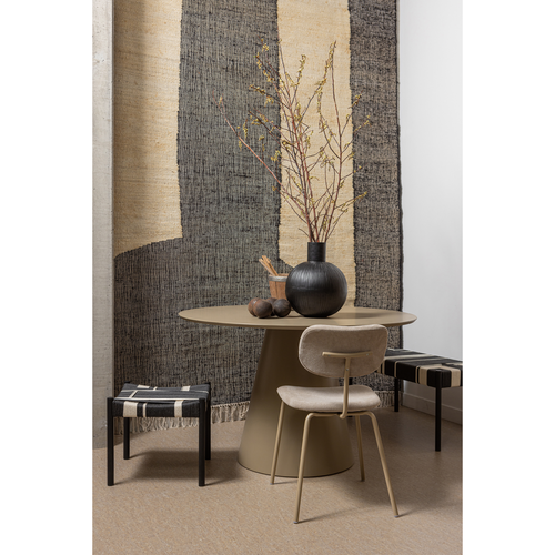 WOOOD vloerkleed Lias - Jute/Katoen -Zwart - 1x200x300 - vtwonen shop