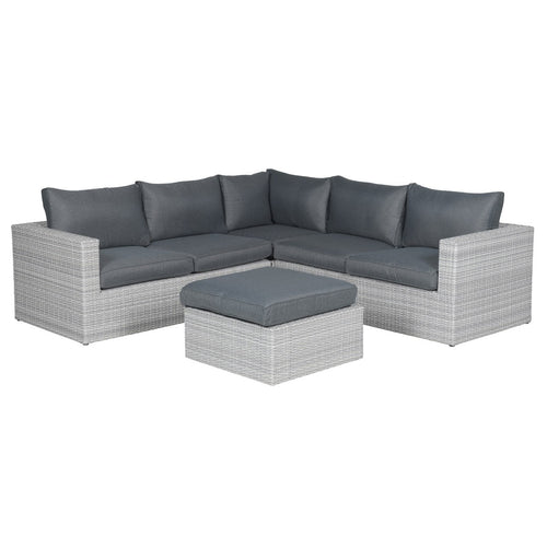Garden Impressions loungeset Bruno licht grijs - 4 delig