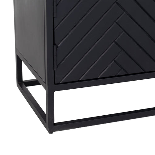 Giga Meubel Tv-meubel Isa - Zwart Mangohout - 140x40x50cm - vtwonen shop