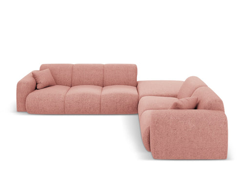 Cosmopolitan Design rechter hoekbank Nolio 4-zits, chenille, roze - 250x315x72cm
