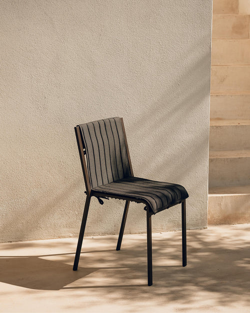 noo.ma Oto Chair - stalen tuinstoel Cocoa Brown, licht en duurzaam
