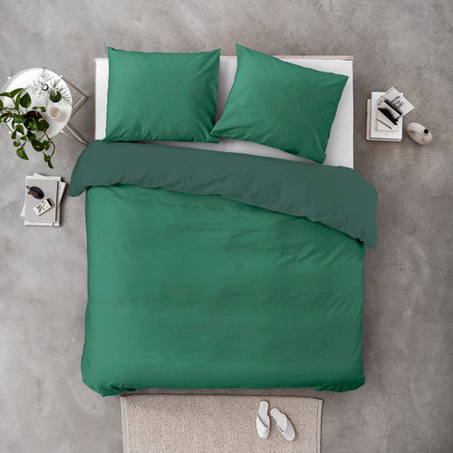 Byrklund - Dekbedovertrek Go Velvet - 240x220 cm - Groen