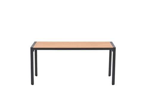 Felini tafel - 160x84 cm - carbon black - light teaklook - vtwonen shop