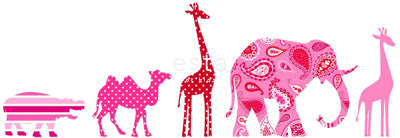 ESTAhome XXL behangrand dieren roze - 430 x 50 cm - 155802 - vtwonen shop