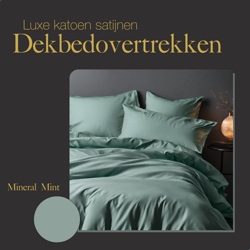 Ten Cate premium - dekbedovertrekset - 140x200/220 - 100% katoen satijn - mint - vtwonen shop