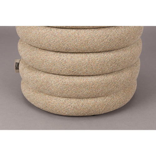 Dutchbone Fern Poef Beige - vtwonen shop