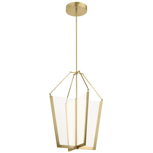 Elstead Kichler Calters Geïntegreerde LED Hanglamp Champagne Goud, 3000K
