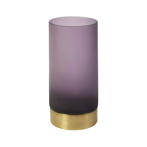 Sia Deco Decoratieve Vaas - Geblazen Glas Paars En Goud - H24 - vtwonen shop