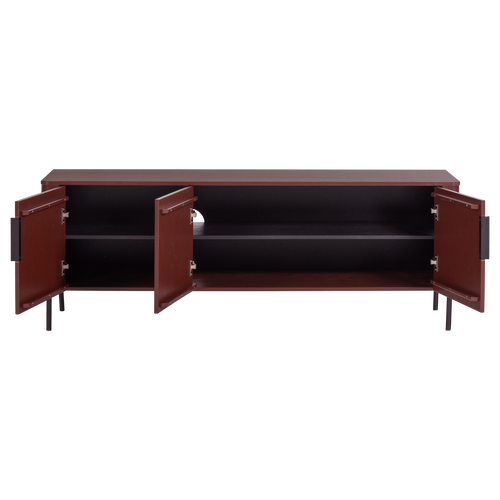 WOOOD tv meubel 154 cm Gunnar - Grenen - Bordeauxrood - 56x154x44