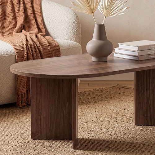 Calicosy - IRIS Ovale salontafel L119 cm - Kasjmier - 60x119x39,8 cm